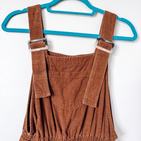Very J Brown Cotton Corduroy Overalls Size Small - Picture 5 of 10
